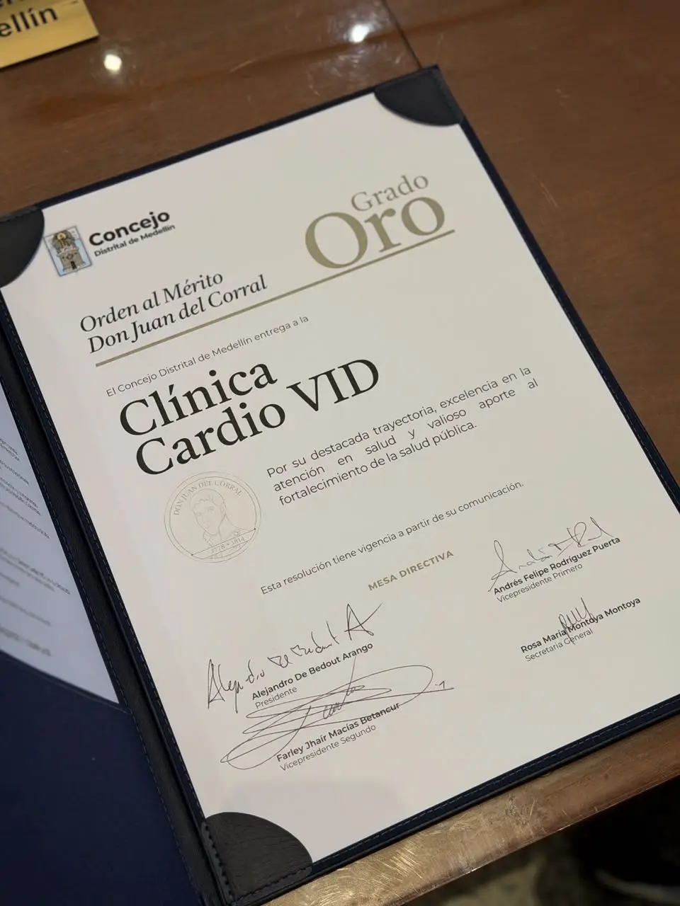Orden al Mérito Don Juan del Corral, #GradoOro (5)
